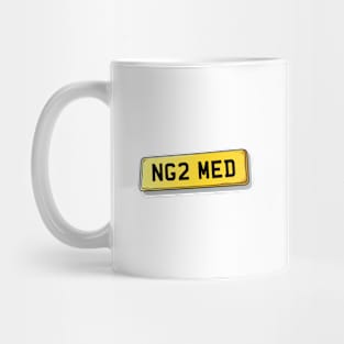 NG2 MED Meadows Number Plate Mug